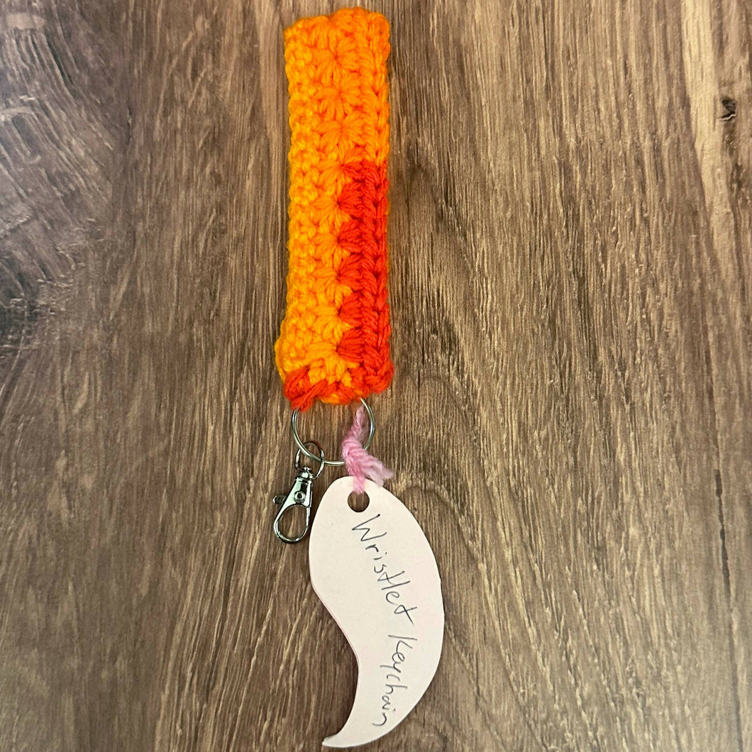Orange/Red Wristlet Keychain