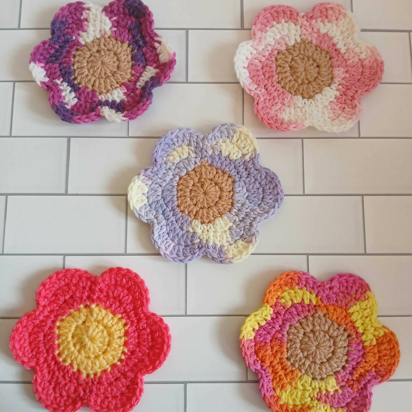 Flower Coasters