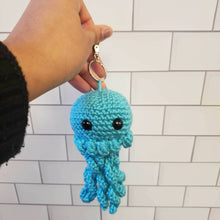 Load image into Gallery viewer, Blue Jellyfish Keychain - &quot;Bubbles&quot;
